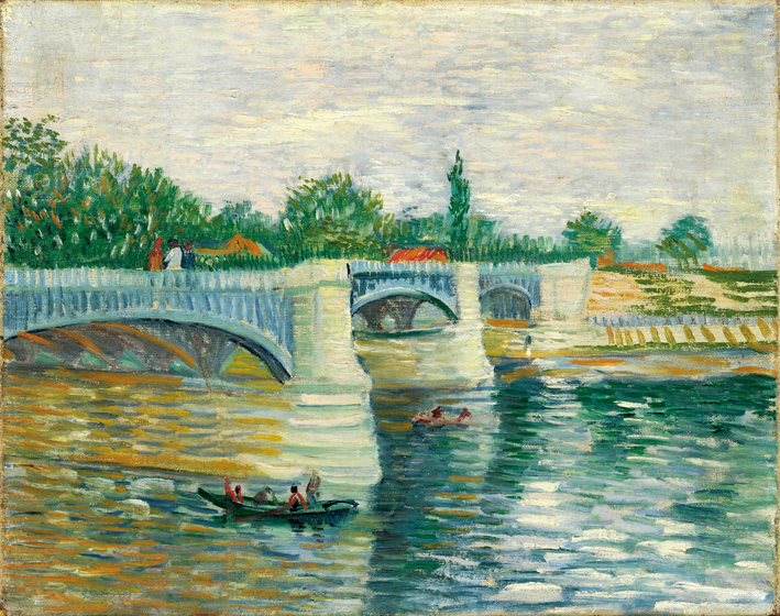  文森特·威廉·梵高  Vincent Willen Van Gogh —— 塞纳河与拉格兰德·杰特桥